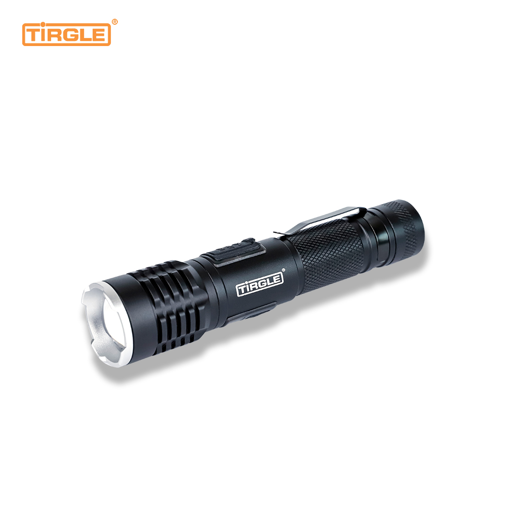 HL-5006 Laser alb cu zoom telescopic din aliaj de aluminiu Port de încărcare multifuncțional tip C Lanternă profesională pentru operațiuni în aer liber focalizare telescopică rezistentă la apă